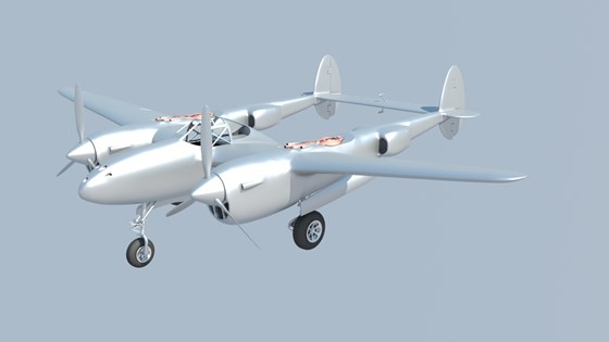 3D modeling: P-38