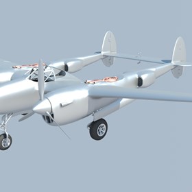 3D modeling: P-38